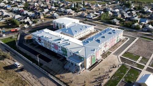 В жилмассиве Мурас-Ордо Бишкека открыли новую школу за 136 млн сомов. Фото — Билим АКИpress - Vimarsana News