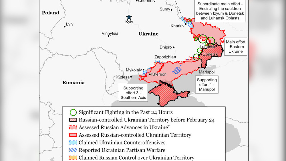 Карта с захваченными территориями