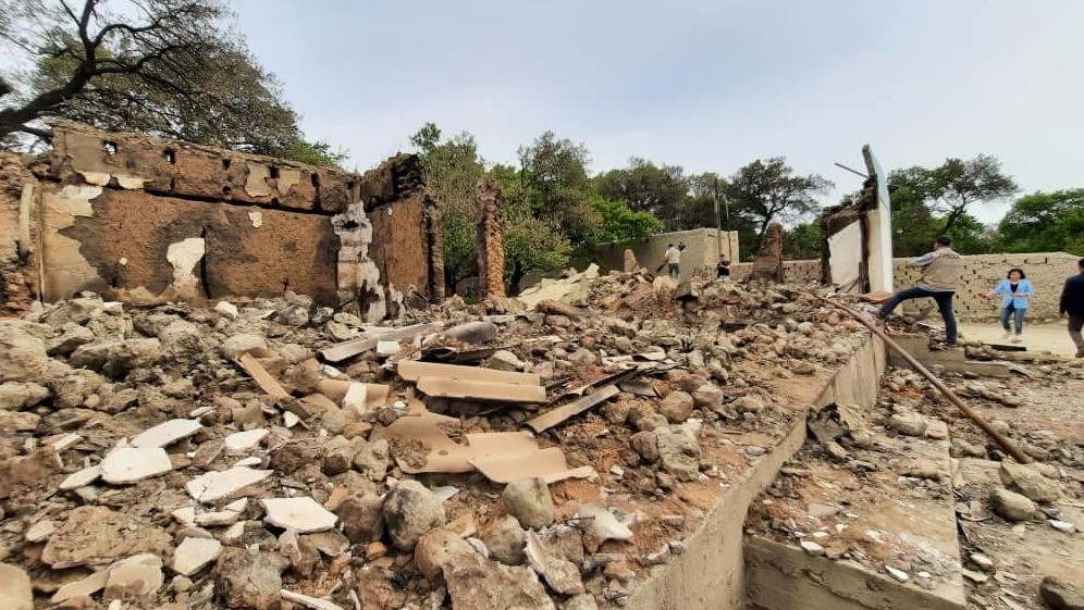 Участок Кок-Терек в Баткенской области, где сожгли 18 домов