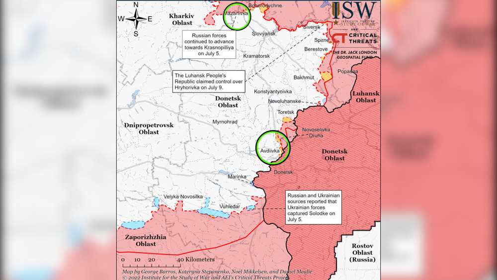 Американский институт изучения войны карта боевых действий на украине