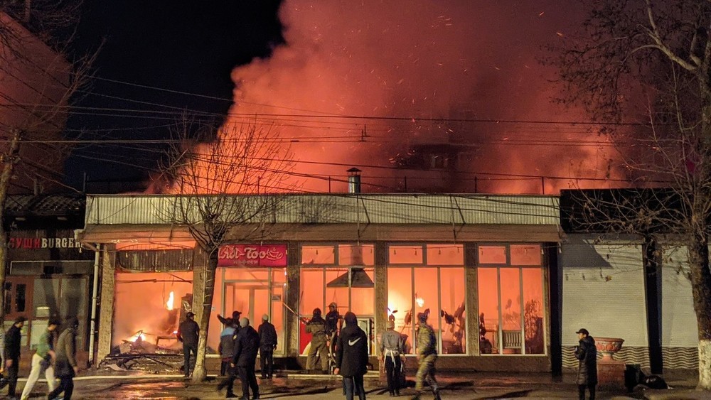 Пожар в кафе «Ала-Тоо» в Оше