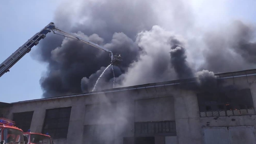 Пожар на заводе Фрунзе