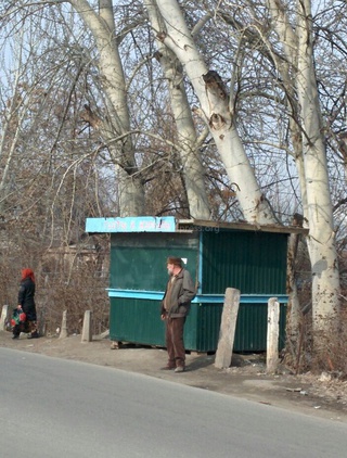 В районе Геологородка на месте остановки несколько дней назад установлен газетный киоск