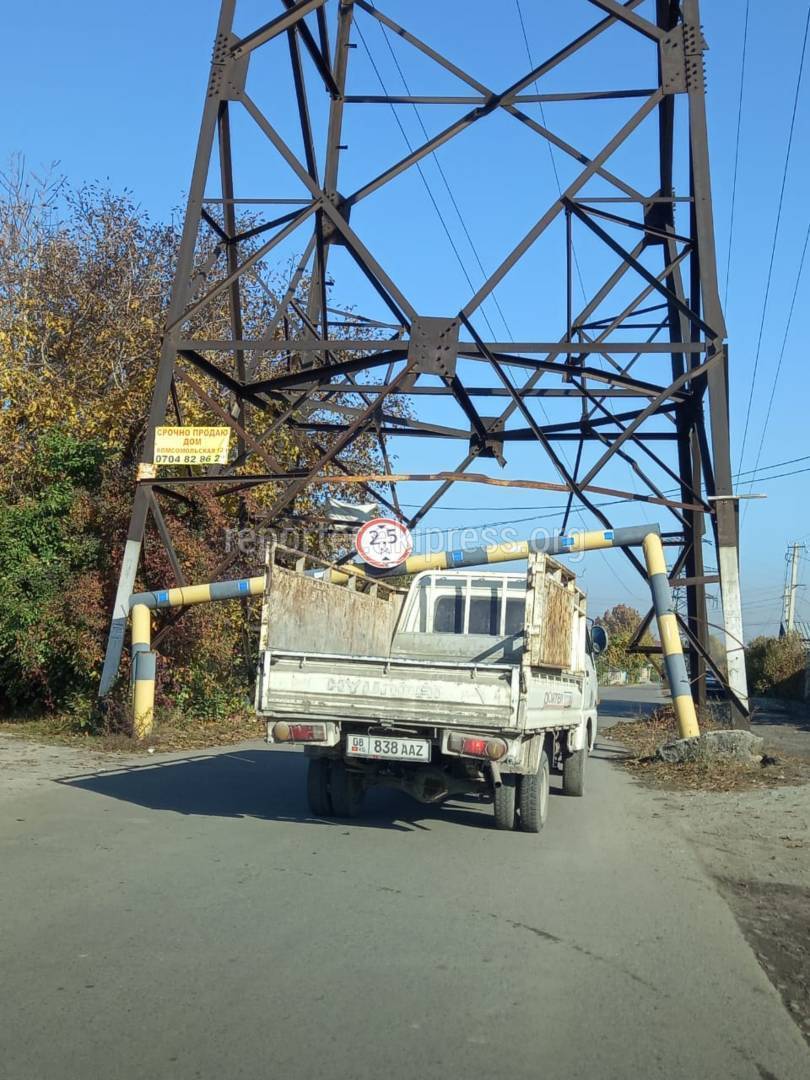 В Лебединовке сломался ограничитель высоты проезда. Фото