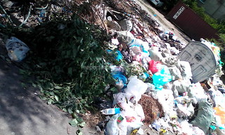 Жители некоторых районов Бишкека жалуются, что скоро «утонут» в мусоре <b><i>(фото)</i></b>