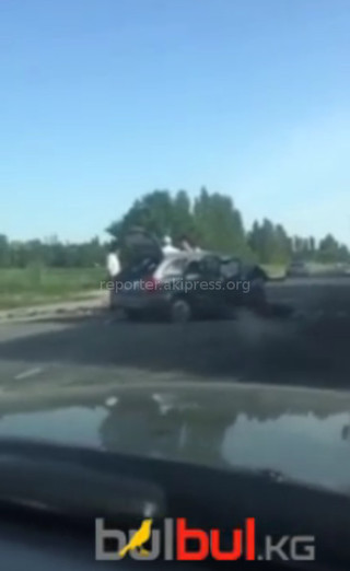 На трассе Ош-Бишкек в Жалал-Абадской области произошло ДТП <i>(видео)</i>