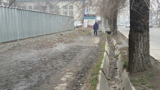 Тротуар напротив дома №50 на ул.Горького будет восстановлен в зависимости от погодных условий, - «Бишкеасфальтсервис»