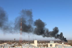 Крупный пожар на окраине Бишкека
