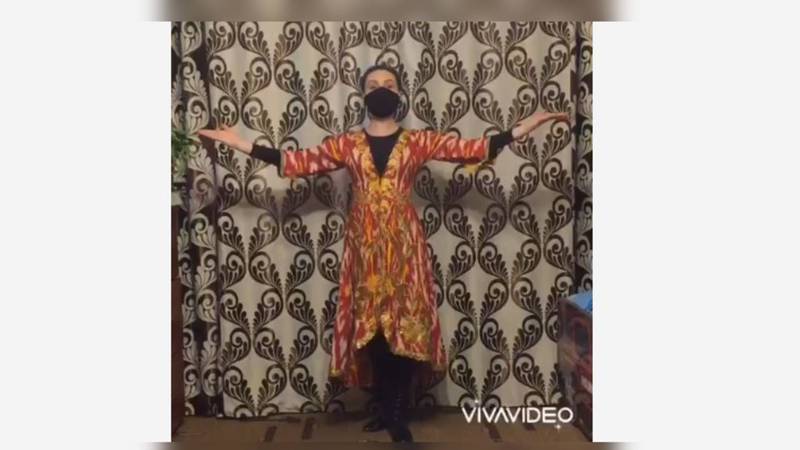Зажигательный танец артистки Ошского узбекского музыкального драмтеатра