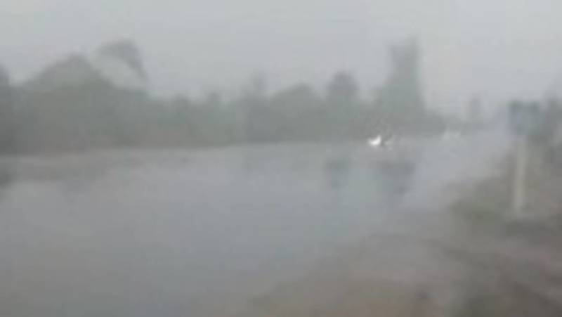Сильный дождь в селе Сары-Ой. Видео местного жителя