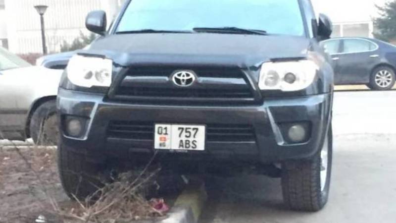 Toyota 4Runner припаркован на газоне, раздавив кусты, - горожанин