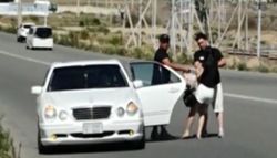 Очевидцы сняли на <b>видео</b>, как на Иссык-Куле девушку силой сажают в машину