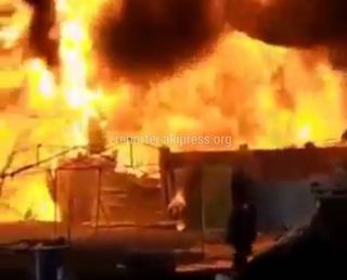 Во время пожара в Новопавловке прогремел взрыв. <b>Видео</b>