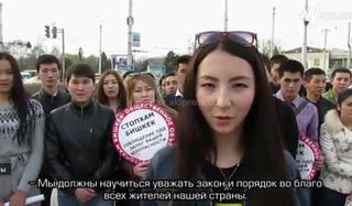 Представители движения за соблюдение ПДД «СТОПХАМ Бишкек» провели первый рейд <b><i> (видео) </i></b>
