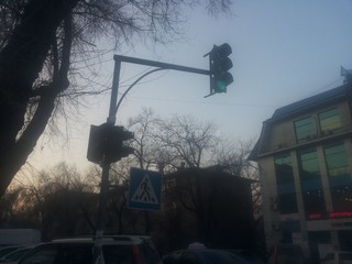 На перекрестке Манаса-Токтогула не работает зеленый сигнал светофора для пешеходов, - читатель (фото)