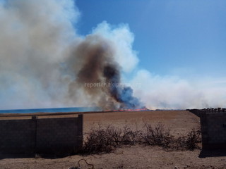Фото, видео – <b>Пожар</b> в западной части села Тору-Айгыр на Иссык-Куле