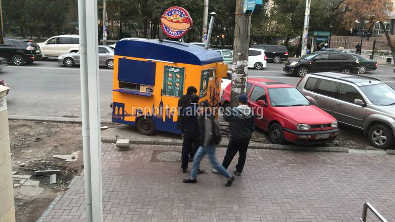 Законно ли установили павильон на улице Ахунбаева? (фото)