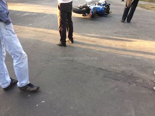 На ул.Карасаева в Бишкеке произошло ДТП с участием мотоцикла «Сузуки» и внедорожника BMW X5 <i>(фото)</i>