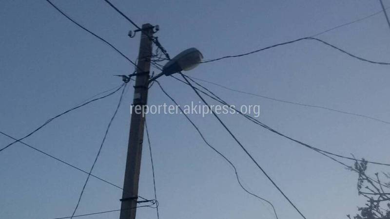 В Бишкеке на улице Очаковская не горят уличные фонари