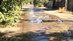 На ул.Ибраимова арычная вода топит улицу (фото)