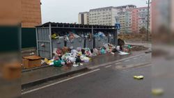 На Ахунбаева-Молдокулова переполнены мусорные контейнеры