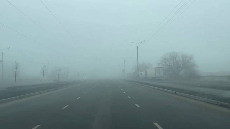 Фото, видео - Бишкек в тумане