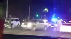 На Южной магистрали столкнулись Lexus GX 470 и «Стэпвагон». Видео с места аварии