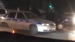 ДТП с участием машины МВД. Видео с места аварии