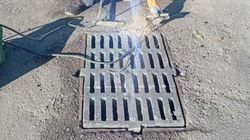 «Бишкекасфальтсервис» установил решетки ливнеприемника возле Политеха, - мэрия
