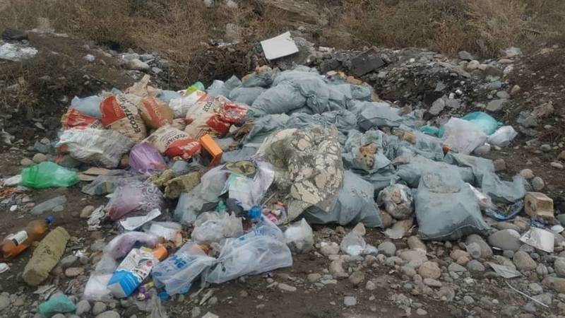 Свалка мусора на Исакеева. Фото