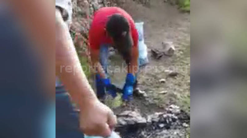 Жители сами очистили водопад от мусора в пригороде Нарына (видео)