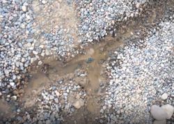 В жилмассиве Рухий-Мурас третий месяц из земли течет питьевая вода (видео)