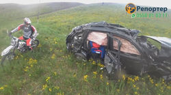 В ущелье Кашка-Суу машина упала в обрыв, погибли мужчина и его малолетний сын, супруга в больнице. <b>Видео</b>