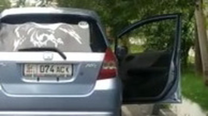 В Бишкеке пассажиры машины «Хонда Фит» выбрасывают мусор, - очевидец