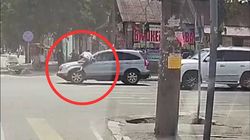 Автонаезд в районе Ошского рынка в Бишкеке попал на <b>видео</b>