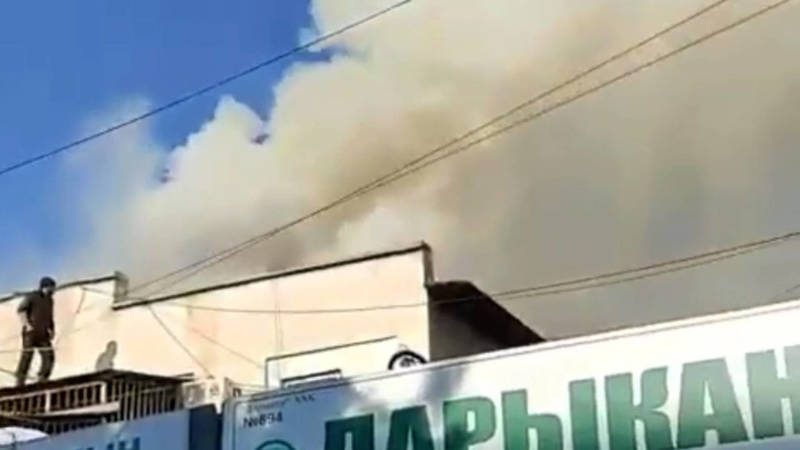 В городе Узген произошел пожар. Видео
