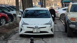 Горожанин припарковал свою «Тойоту» на тротуаре. Фото