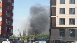 В южной части Бишкека пожар. Видео и фото