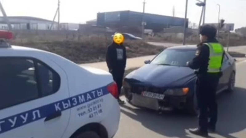 Водитель «Тойоты», который устроил дрифт на заправке, оштрафован на 7,5 тыс. сомов