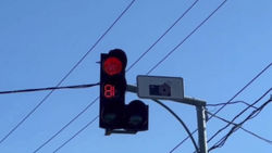 «Уставший» светофор на Алматинке. Видео