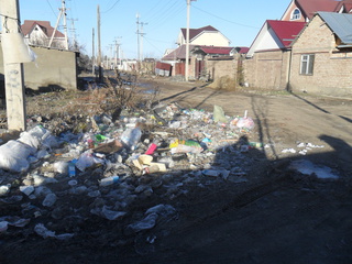 Повторно обращаемся по поводу некачественной уборки мусора в жилмассиве «Кок-Жар» <b>(фото)</b>