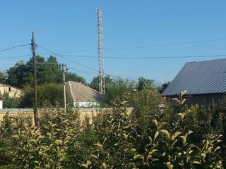 Читатель просит переставить антенну телефонной связи, установленную в огороде жителя города Токтогул (фото)