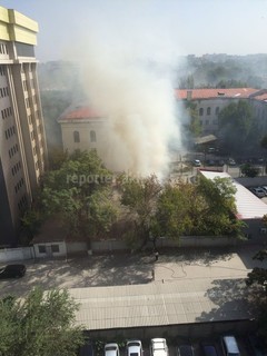 На территории Горного института произошел пожар (фото)