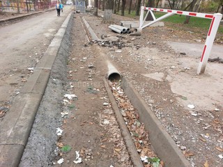 При ремонте дороги в 6 мкр не сделали проезд для ЛОВЗ к березовой роще, - бишкекчанин (фото)