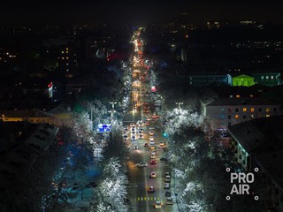 Фото — Заснеженный Бишкек с высоты птичьего полета