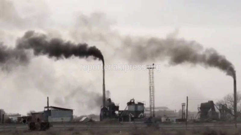 Асфальтобетонный завод в Кара-Балте выплатил штраф за выбросы загрязняющих веществ в атмосферу
