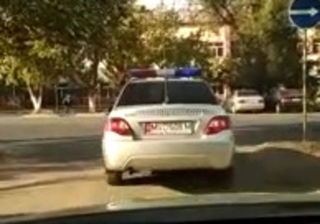 На ул.Анкара в Бишкеке автомашина МВД нарушила ПДД <i>(видео)</i>