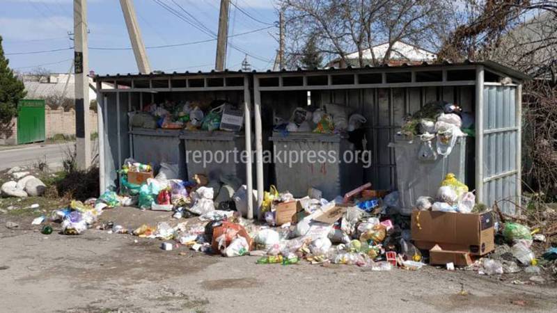 На улице Иманалиева селе Орто-Сай не хватает мусорных контейнеров