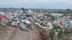 В селе Александровка недалеко от железной дороги устроили свалку мусора (фото)