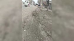 Обочина дороги на трассе Бишкек – Ош вся в грязи, - житель